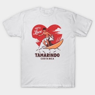 Vintage Surfing You'll Love Tamarindo, Costa Rica // Retro Surfer's Paradise T-Shirt